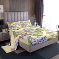 thumbnail image 1 of Spring Floral Bed Sheets Set For Girls Rustic Hydrangea Flower Queen Size Sheet Sets,Kawaii Wild Butterfly Bed Set Beige Fitted Sheet Green Leaves Top Sheet Floral Home Decor,Cozy 4pcs, 1 of 5