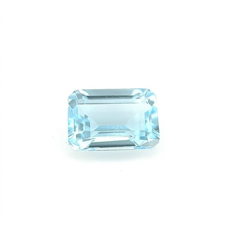 Certified Genuine 1.25 Carat Sky Blue Topaz Emerald Shape Step Cut 7x5 mm Loose Gemstone December Birthstone