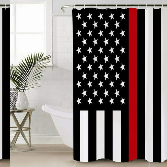 PatriotGuard Waterproof Shower Curtain - 72x84 Inch Polyester Fabric with Hooks, Ideal for Home, Hotel, Apartment, Farmhouse Bathrooms