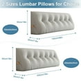thumbnail image 6 of TOPCHANCES Large Bed Wedge Pillow, Headboard Triangular Backrest Reading Pillow with a Side Pocket(Light Grey, 79 x 7.8 x 20 inch), 6 of 7