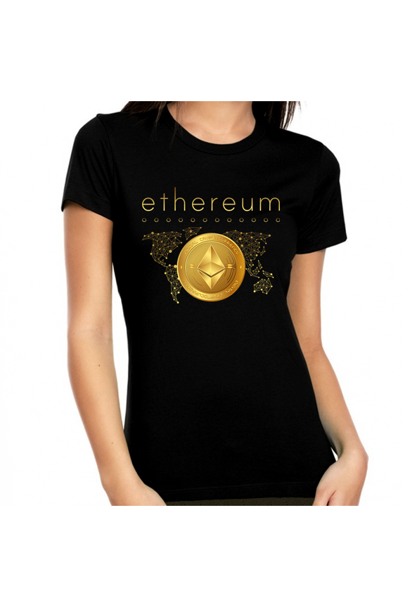 Ethereum Shirt for Women Ethereum Logo Womens Crypto Shirt Cryptocurrency Ethereum Gift ETH Ethereum Apparel