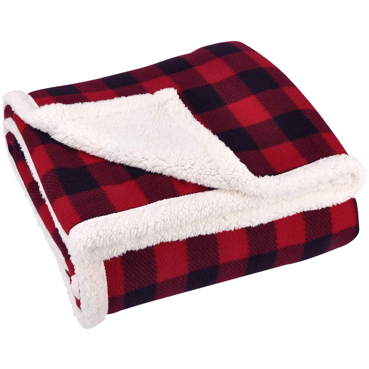 Sunbeam Heated Electric Microplush Sherpa Throw Blanket with 3 heat settings, 60" x 50", Red