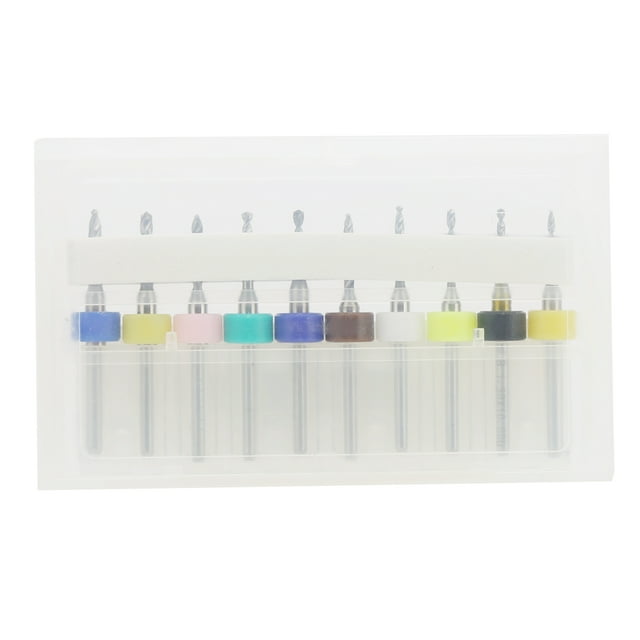 Bit 10 Uds Juego De Microbrocas De Carburo Cementado Brocas De Perforación Para Placa De Circuito Impreso De 1,2-2,1mm