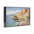 thumbnail image 2 of Stupell Industries Transitional Colorful Coastal Town by Sea Black Framed Giclee Art, 18 x 12, by Creative Studio, 2 of 8