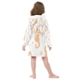 thumbnail image 7 of FORMRS Niños Bathrobe Unisex Hooded Robe Soft Plush Pajamas Sleepwear, Size 7-9T, White Seahorse, 7 of 7