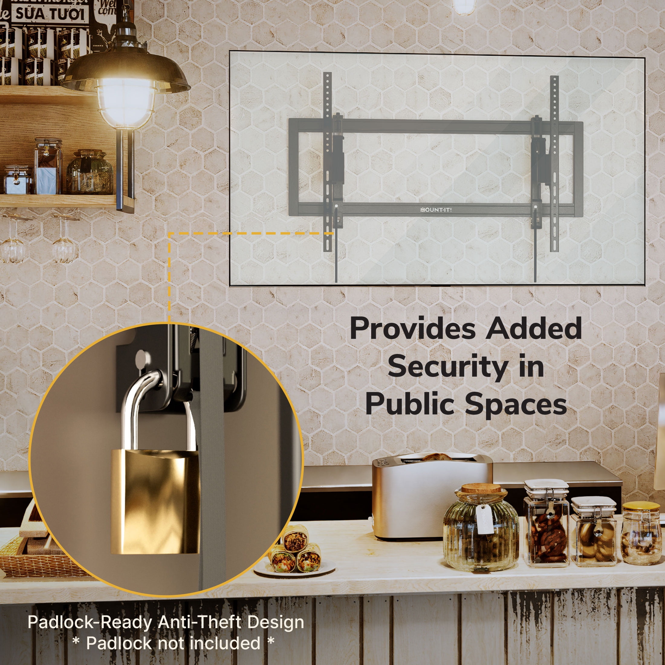 Mount-It! Heavy-Duty Advanced Full Motion Tilt TV Wall Mount for 55" to 105" TVs