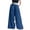 Blue, variant on Women's High Waisted Palazzo Pants Elegant Wide Leg Trousers Pleated Front Casual Loose Fit Dress Pants with Pockets for Work Office Party