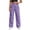 Purple(New&Hot), variant on ZHYou No Boundarie Cargo Pants for Women High Waist Button Wide Leg Loose Fit Straight Casual Work Trousers with Multiple Pockets,Black,Size M