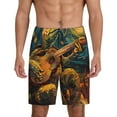 thumbnail image 1 of Fotbe Starry Night Guitar Turtle Pantalones Cortos de Pijama para Hombre, Ropa de Dormir, Pantalones de Pijama Cortos para Hombre-X-Large, 1 of 6