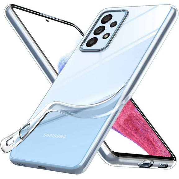 Crystal Clear Samsung Galaxy A53 Case.Soft Slim Fit Transparent Plastic TPU Protective Silicone Cover Phone Case for Samsung A53 [Scratch-Resistant] [Slim Thin & Comfort Grip] [Shockproof]