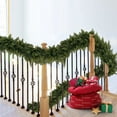 thumbnail image 4 of 6ft Flocked Cedar Christmas Garland Realistic,Real Touch Cedar Garland Artificial Realistic Christmas Greenery Pine Garland,Thick Full Faux Greenery Garland for Fireplace Mantle,Indoor Outdoor Decor, 4 of 8