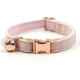thumbnail image 1 of Bow dog collar, 7 classic solid colors, soft cotton adjustable pet collar for small to medium sized dogs, 1 of 5