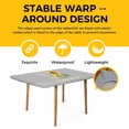 thumbnail image 4 of Sunflower Table Cloths for 6 Foot Rectangle Tables, Vintage Botanical Patio Waterproof Elastic Fitted Tablecloths, Washable Rectangular Table Cover for Camping, 4 of 8