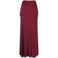 thumbnail image 2 of Made by Johnny Women's Wrapped High Low Ruffle Maxi Skirt XS WINE, 2 of 6