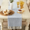 thumbnail image 4 of DII Textured Cotton Table Runner, Stonewash Blue, 15"W x 108"L, 4 of 5