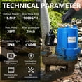thumbnail image 2 of FOTING Sump Pump Submersible Sewage/Effluent Pump - Heavy Duty Cast Iron - 115V Septic Pump for Sump Basin/Residential/Sewage/Basement,1.5HP 9000GPH 2"NPT Discharge, 2 of 7