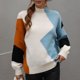thumbnail image 3 of Gibobby Suéter mujer, Suéter suelto de lana de cachemira con cuello redondo para mujer, de manga corta, otoño(Azul,G), 3 of 5