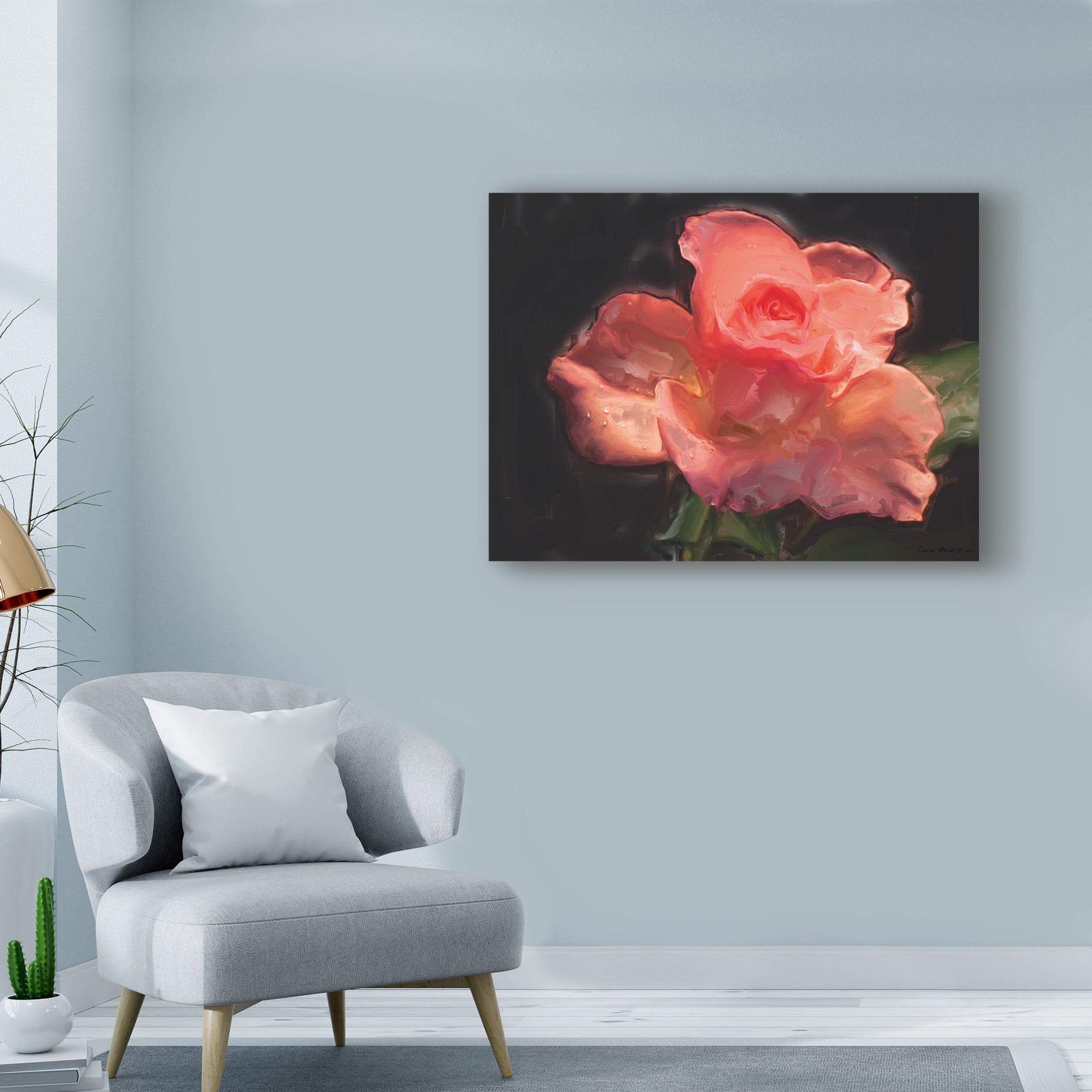 Trademark Fine Art 'Painterly Flower IV' Canvas Art by Lola Henry