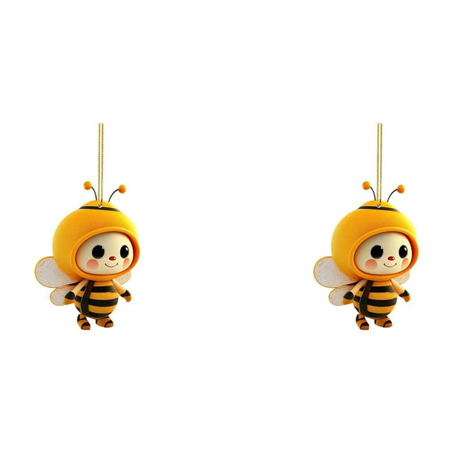 Cute Animal Acrylic Flat Pendant - Car Decoration and Home Accessory for Personal*2 Pack
