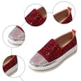 thumbnail image 6 of YLYL Womens Glitter Rhinestone Slip on Sneakers Chunky Platform Walking Shoes Casual Loafers, 6 of 9