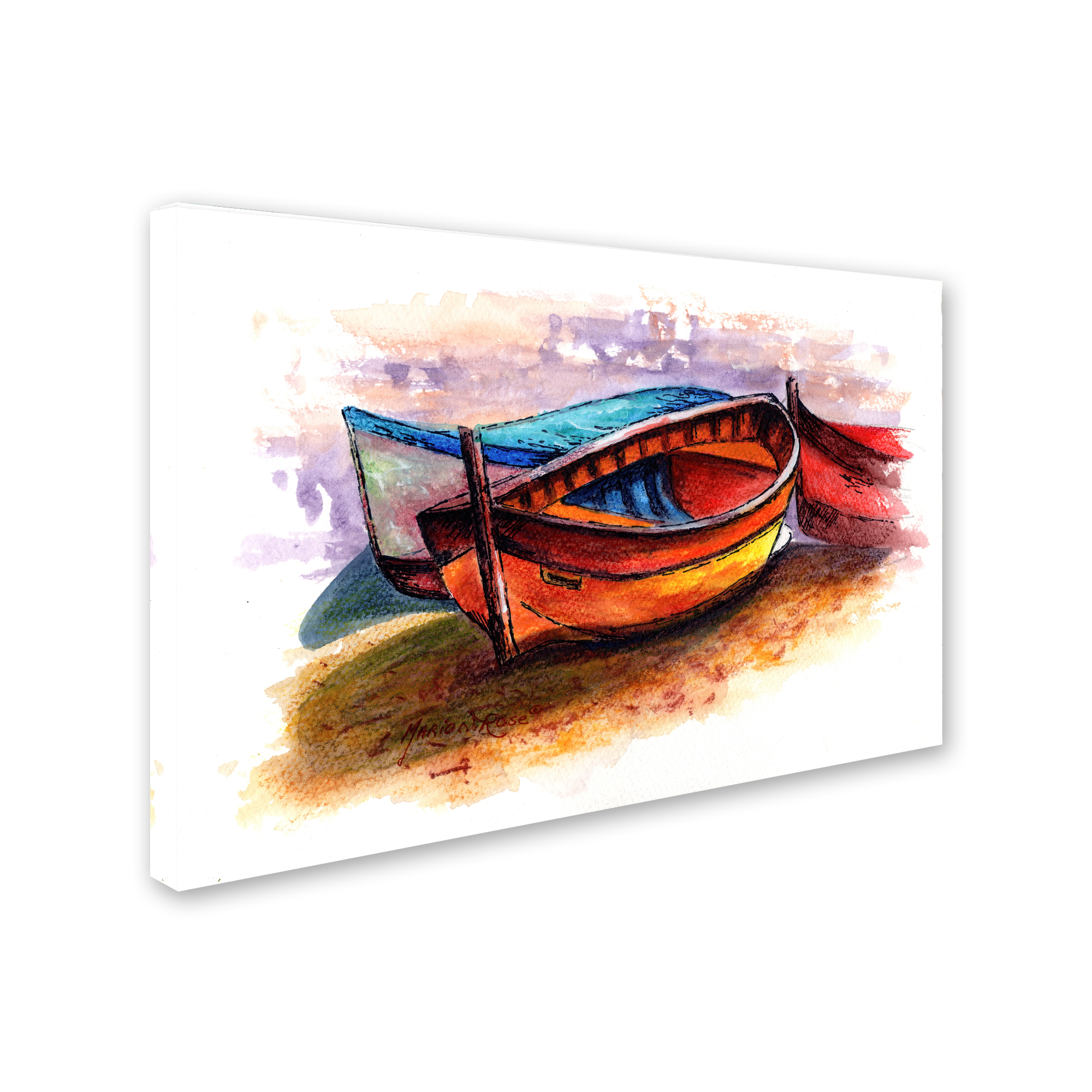 Trademark Fine Art 'Boat 11' Canvas Art by Marion Rose
