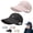 Black+pink, variant on Sun Protection Baseball Hat for Men and Women Lightweight Wide Brim Outdoor Hats Adjustable Velcro Closure