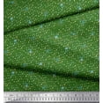 thumbnail image 2 of Soimoi Green Rayon Fabric Spiral & Dots Print Fabric by the Yard 56 Inch Wide, 2 of 3