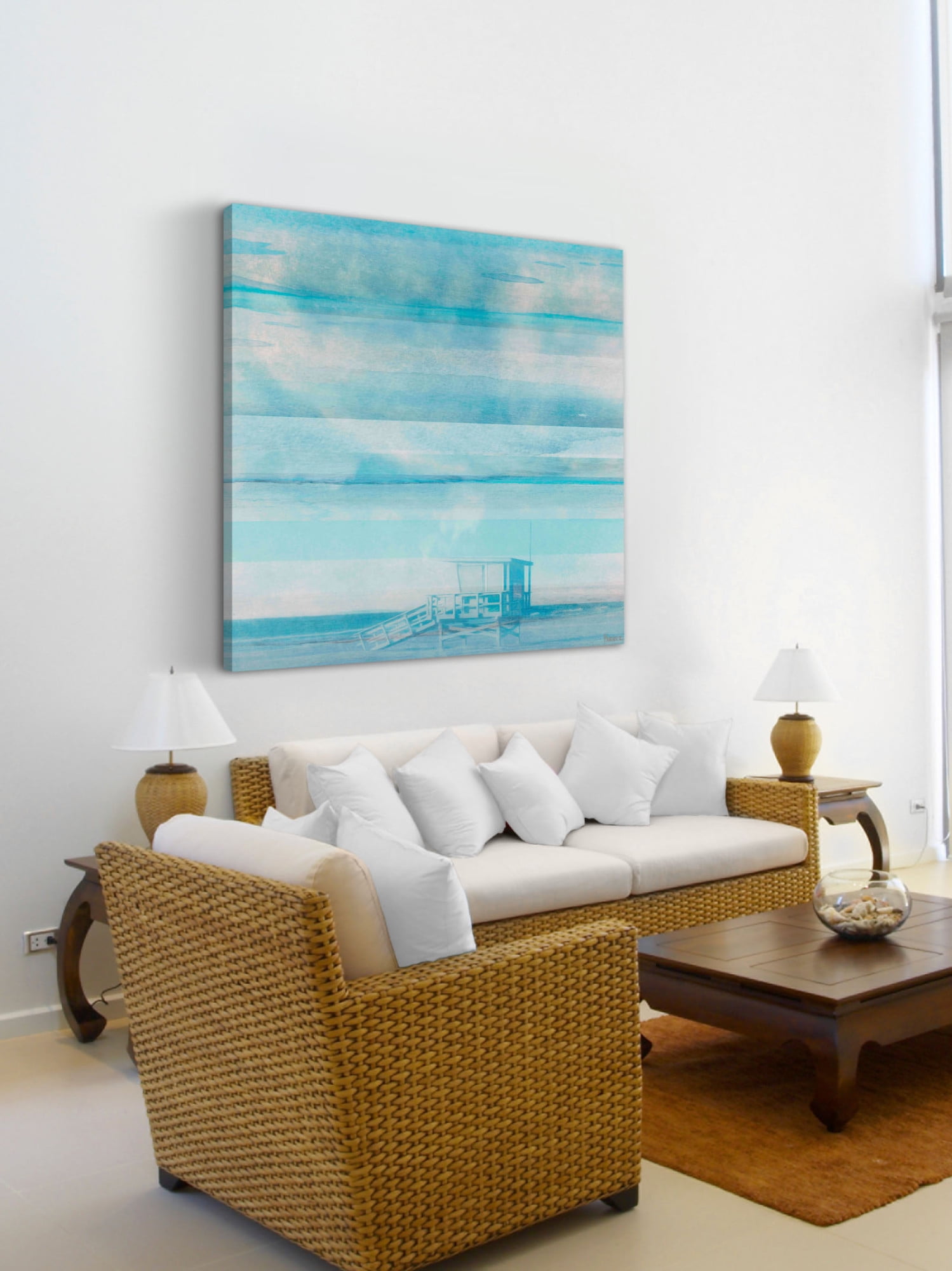 Parvez Taj "Life Guard Shack" Print on Canvas