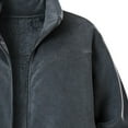 thumbnail image 5 of NTACZA Fleece Jackets for Man Thick Gray Stand Collar Jacket Zip Up Long Sleeve Thermal Coats Fall Mens Coats XXXL, 5 of 5