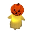 thumbnail image 4 of Luz de Noche de Halloween Figura de Fantasma Estatua Decorativa Lámpara de Mesa con Diseño de Calabaza en PP Ligero Adecuado para Hogar Oficina Y Fie, 4 of 9