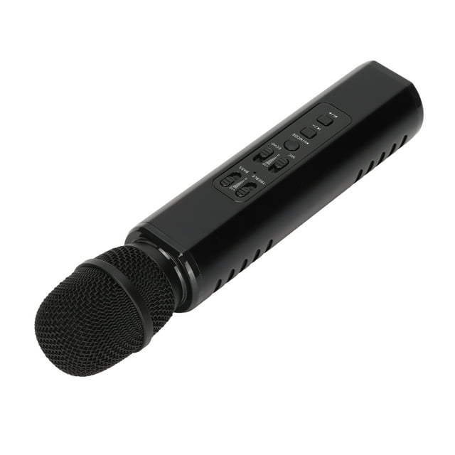 Karaoke Microphone, Reverberation Microphone Speaker Rechargeable Capacitive for PC for Smartphones Black,Silver,Pink,Gold