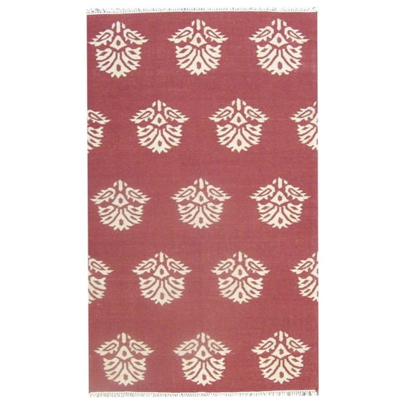 Wahi Rugs Hand Knotted Coastal Flat-Weave Indoor Outdoor Beach 5'0"x8'0" -W1103