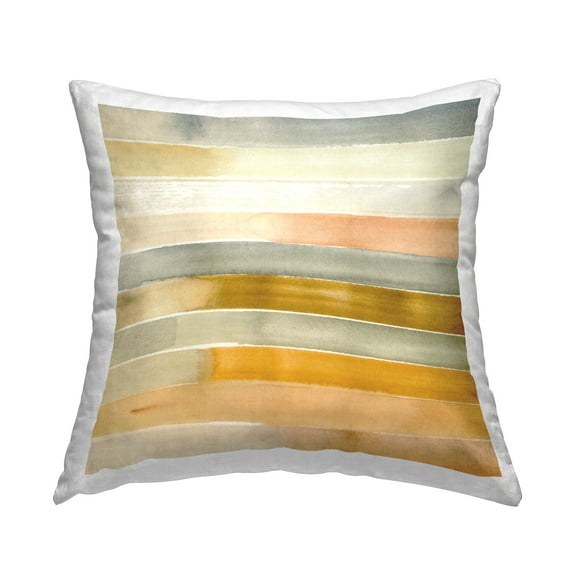 Stupell Industries Radiant Ombre Stripes Geometric Abstraction Design by Annie Warren Throw Pillow