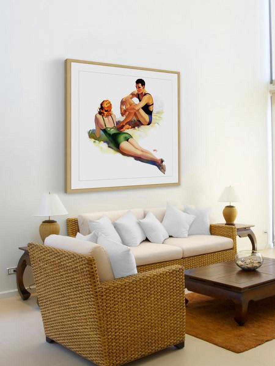 "Sunbathers" Framed Painting Print