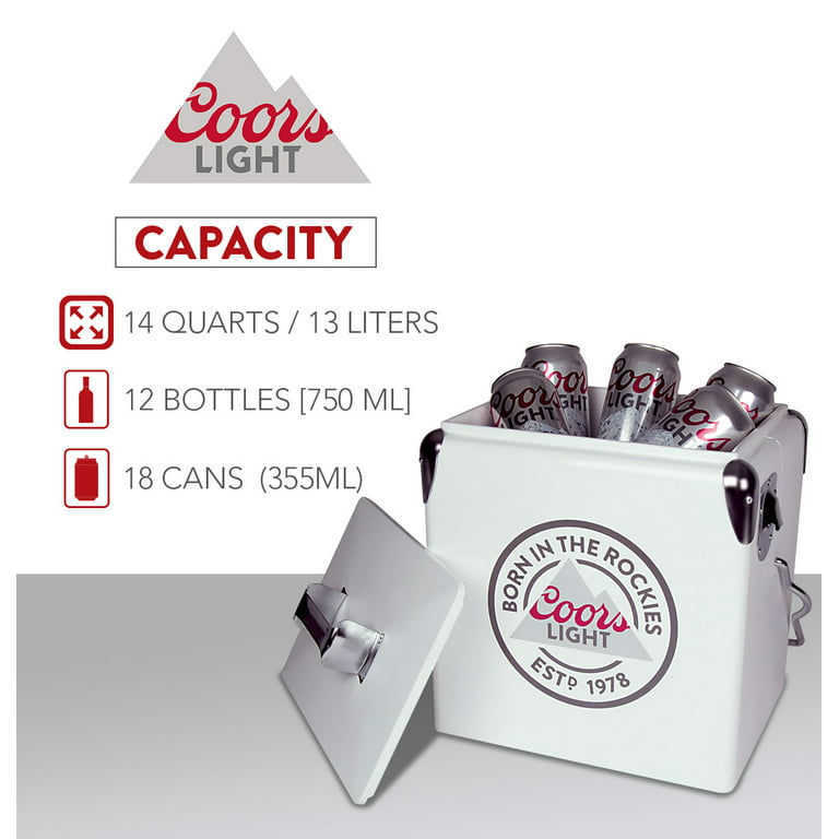 Coors Light 18 Can Ice Chest with Bottle Opener (14 Quarts/13 Liters) 
