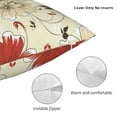 thumbnail image 5 of YFYANG Square Decorative Throw Pillow Case (Without Pillow Insert), Vintage Floral Print Texture Bedroom Sofa Car Cushion Cover, 24"x24", 5 of 9