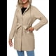 thumbnail image 2 of Chaqueta Impermeable con Capucha Clásica para Mujer, con Cinturón y Cordón para Actividades Al Aire Libre, Cortavientos Albaricoque XL, 2 of 9