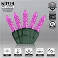 thumbnail image 6 of Wintergreen Lighting 70 Pink LED Christmas Tree Lights, 4" Spacing, 24', Faceted String Lights for Holiday Party Valentine’s Day Decoration, 6 of 8