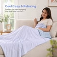 thumbnail image 5 of SUNNY HEAT Cooling Summer Comforter King Size 90"x108", Cooling Blanket for Hot Sleepers, Lightweight Breathable Double-Sided Quilt, Leopard Ice Blue, 5 of 8