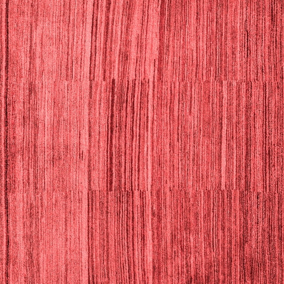 Ahgly Company Indoor Square Abstract Red Modern Area Rugs, 3' Square