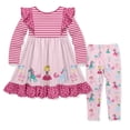 thumbnail image 2 of Millie Loves Lily Girls Pink Princess Border Print Dress and Legging Set, Size 8, 2-PCS, 2 of 5