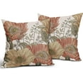 thumbnail image 2 of Vintage Flower Throw Pillow Covers 18x18 Brown Rust Colored Floral Botanical Pattern Decorative Pillows Outdoor Linen Farmhouse Cushion Case Country Pillowcase for Sofa Bed Room Decor Set of 2, 2 of 6