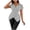 Black, variant on Women's Turn Down Collar Short Sleeve Striped Button Wrap Waist Slim Fit Casual Blouse Office Work Short Sleeve Shirts