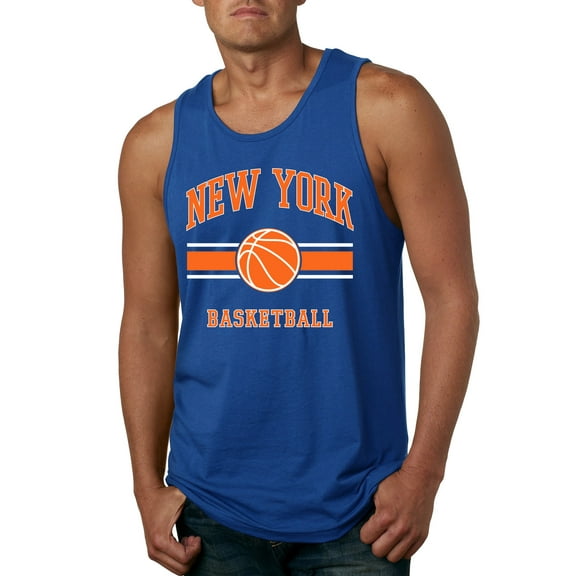 Wild Bobby City of New York NYG Basketball Fantasy Fan Sports Mens Tank Top, Royal, Large