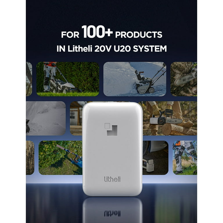 Litheli 20V Lithium Battery, Rechargeable Power Pack