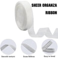1 Rolls Sheer Organza Ribbon Wide Ribbon for Wedding Decorative Floral ...