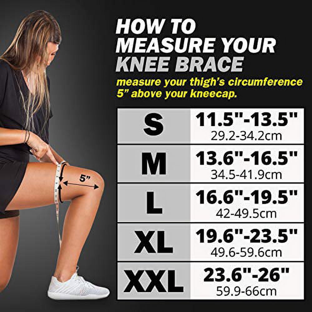 (2 pack) POWERLIX Knee Compression Sleeve - Best Knee Brace for Knee Pain for Men & Women – Knee Support for Running, Basketball, Weightlifting, Gym, Workout, Sports – Please Check Sizing C