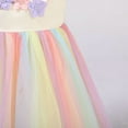 thumbnail image 5 of KAWELL Girls Unicorn Princess Dress Flower Rainbow Tulle Dress Party Dress for 3-8 Years Old, 5 of 7