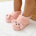 thumbnail image 4 of URMAGIC Newborn Baby Cozy Fleece Booties with Grippers Winter Slippers Socks Soft Sole Stay On Infant First Walker Crib Shoes 12-18 Months, 4 of 9