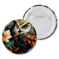 thumbnail image 2 of Cartoon Owl Badges with Pins for Backpacks Parties Ties Hats Corporate Events Personalized Custom Photo Text Logo Button, 2 of 6